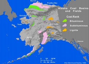 Alaska coal basins and fields