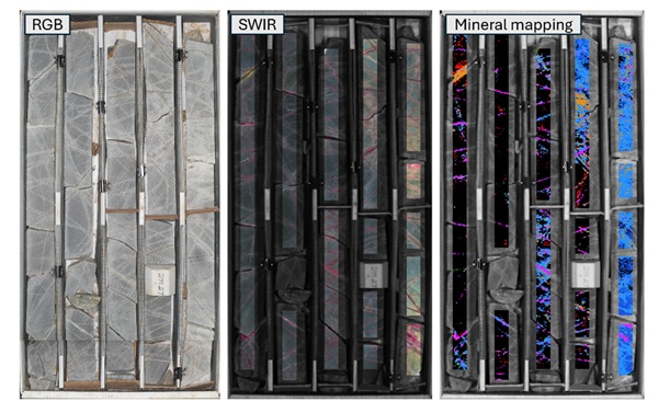 Hyperspectral image of scanned core