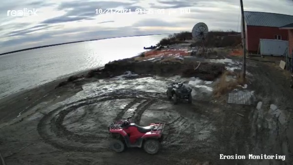 Napakiak erosion monitoring site October 2021