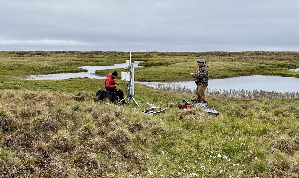 In Memoriam: Setting up a weather station, Arctic Coastal Plain
